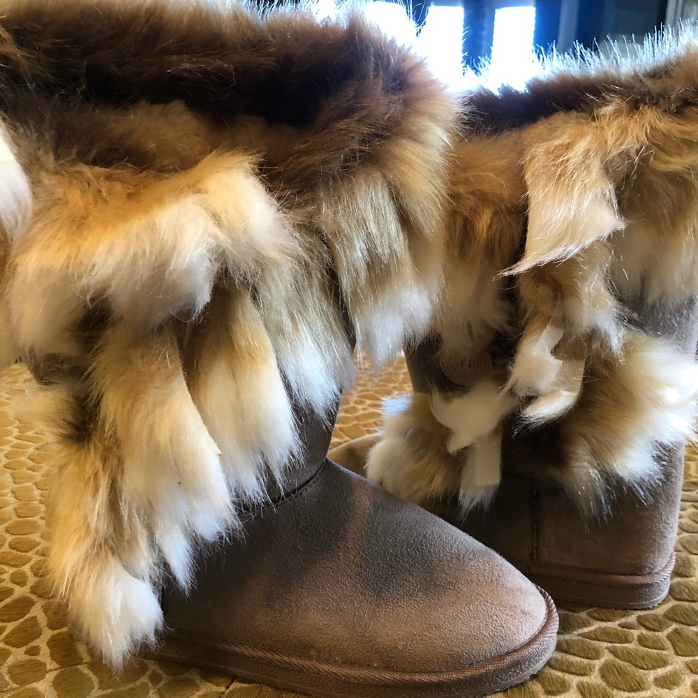 Fun furry boots